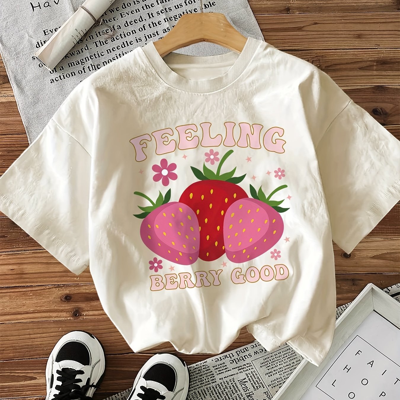 Women's Printed Short-Sleeve Crew-Neck Top