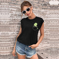 Summer European And American Style Tank Top Crew Neck Solid Color Womens T-shirt