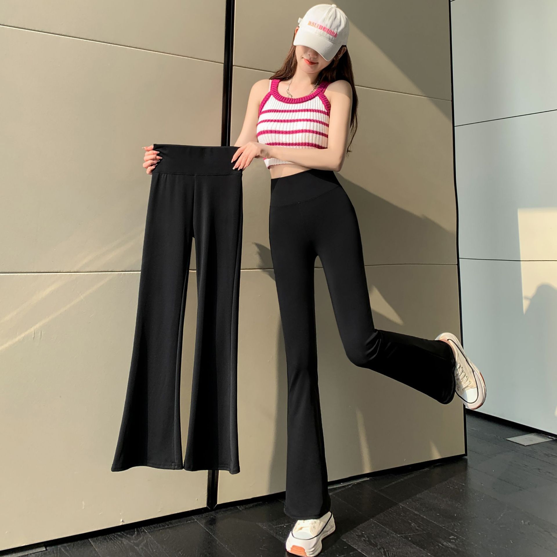 Women's High-waisted Slim-fit Stretchy Floor-length Casual Pants