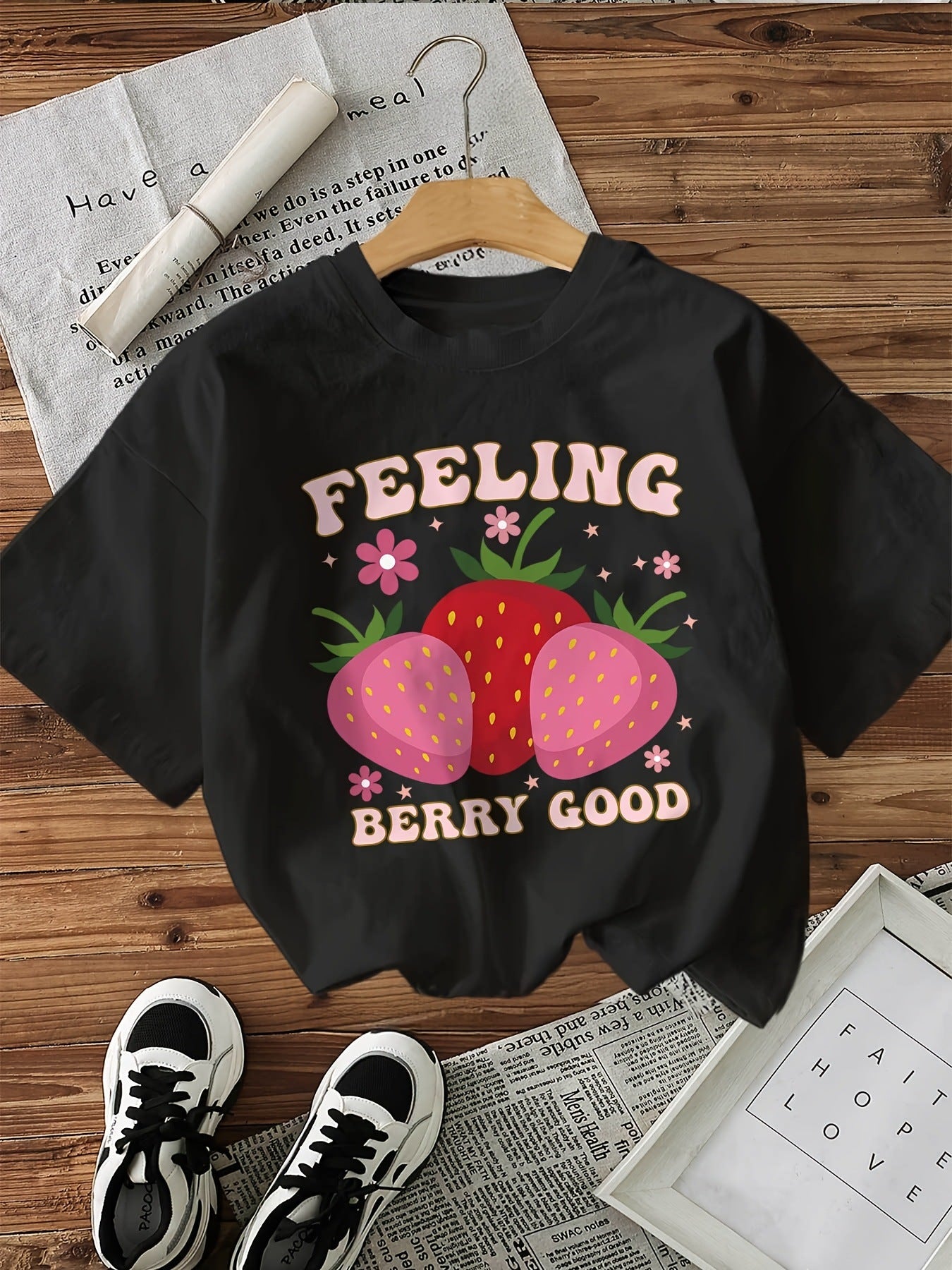 Women's Printed Short-Sleeve Crew-Neck Top