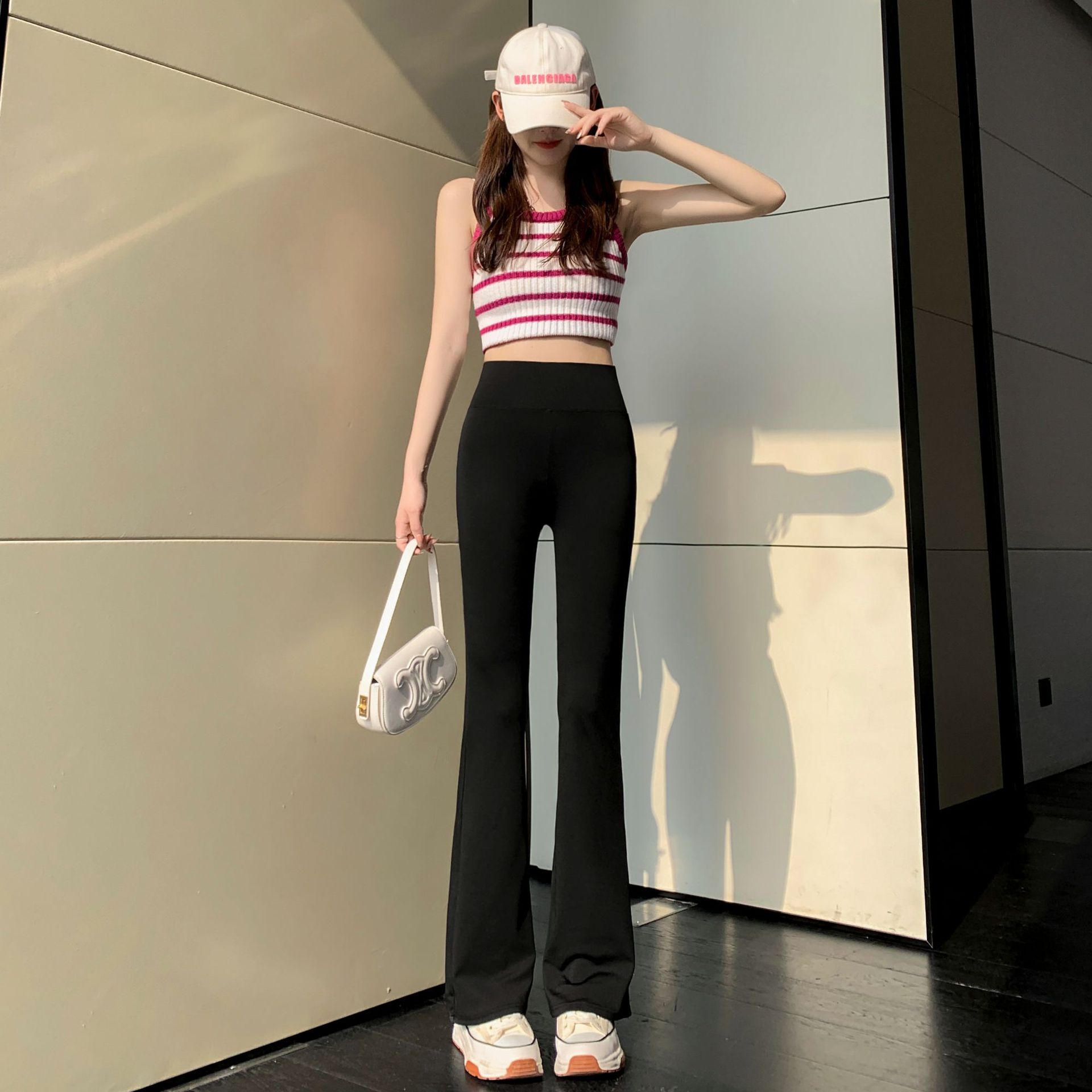Women's High-waisted Slim-fit Stretchy Floor-length Casual Pants