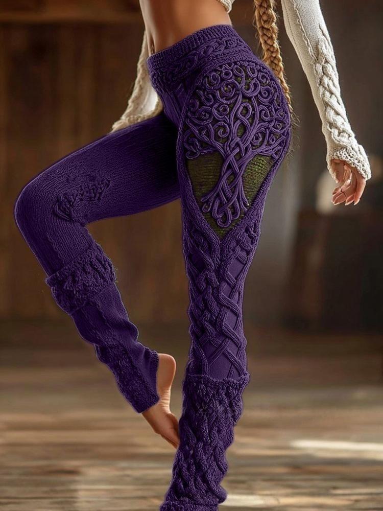 Retro 3D Digital Print Women's Casual Sports Pants
