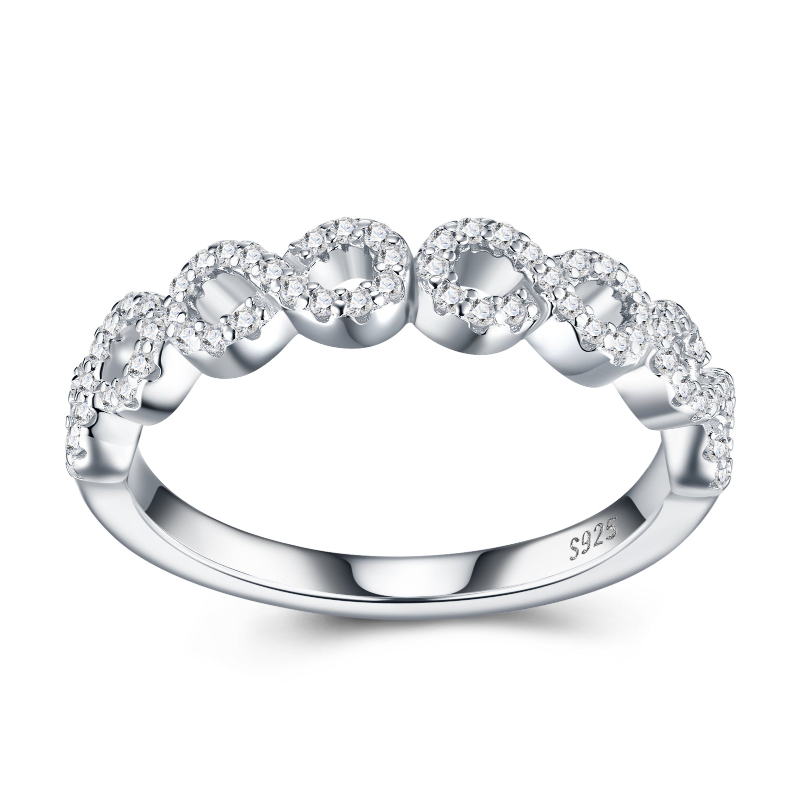 Engraved With Top-quality Moissanite, This Luxurious And Fashionable Minimalist Jewelry Set Features Exquisite Silver Accessories For Ladies. Made Of S925 Silver With Electroplated Platinum.