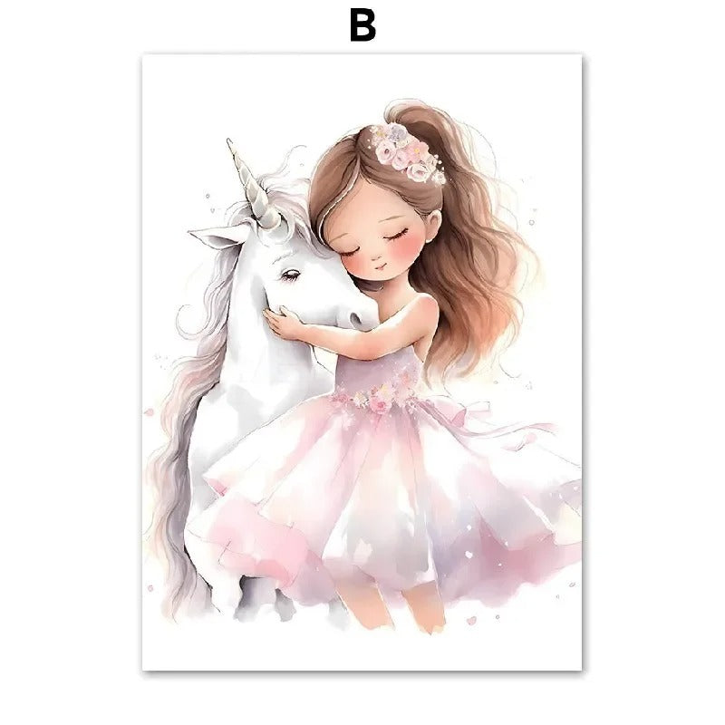Rainbow Castle Crown Wall Painting Canvas Painting