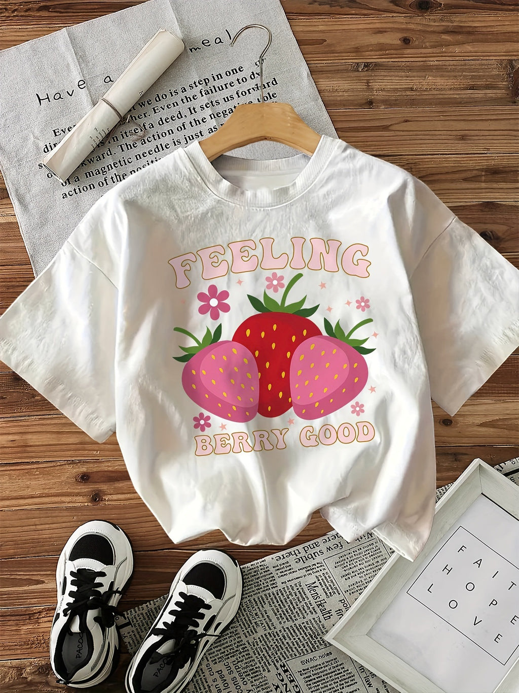 Women's Printed Short-Sleeve Crew-Neck Top