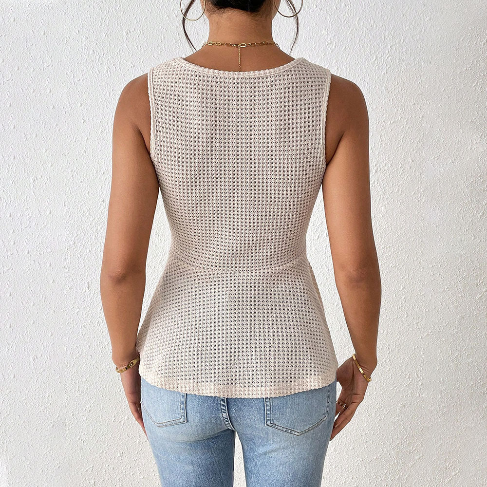 Women's V-neck Sleeveless Elegant Top