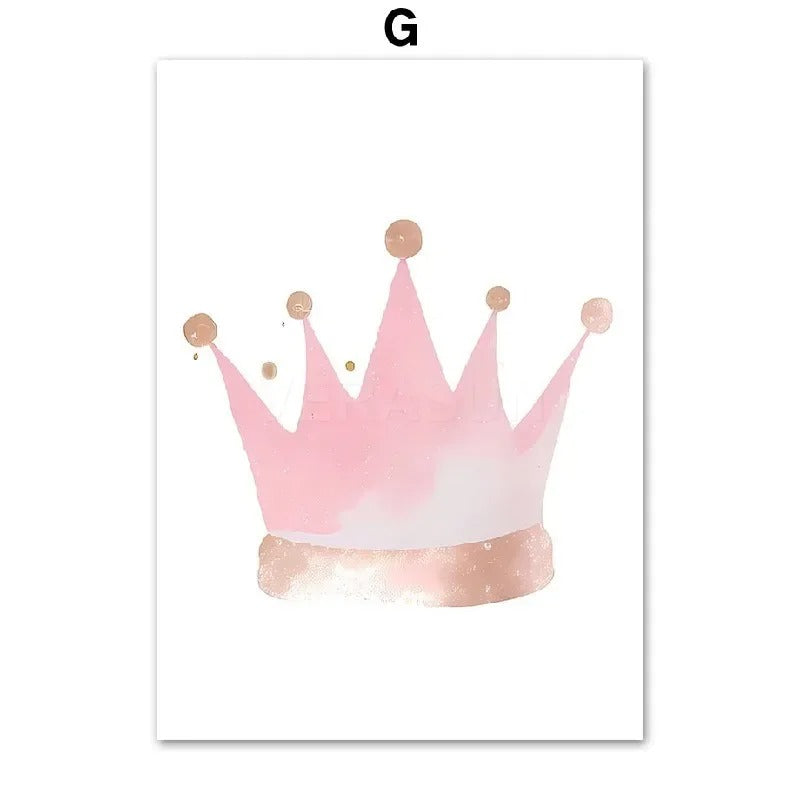 Rainbow Castle Crown Wall Painting Canvas Painting