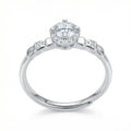 925 Sterling Silver Elegant Sparkling Adjustable Silver Halo Ring with Radiant Center Stone