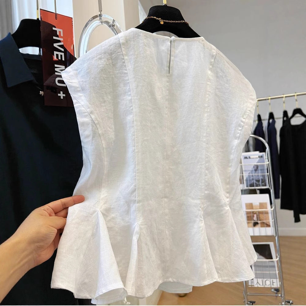 Loose-fitting Casual Shirt Vest Top For Women
