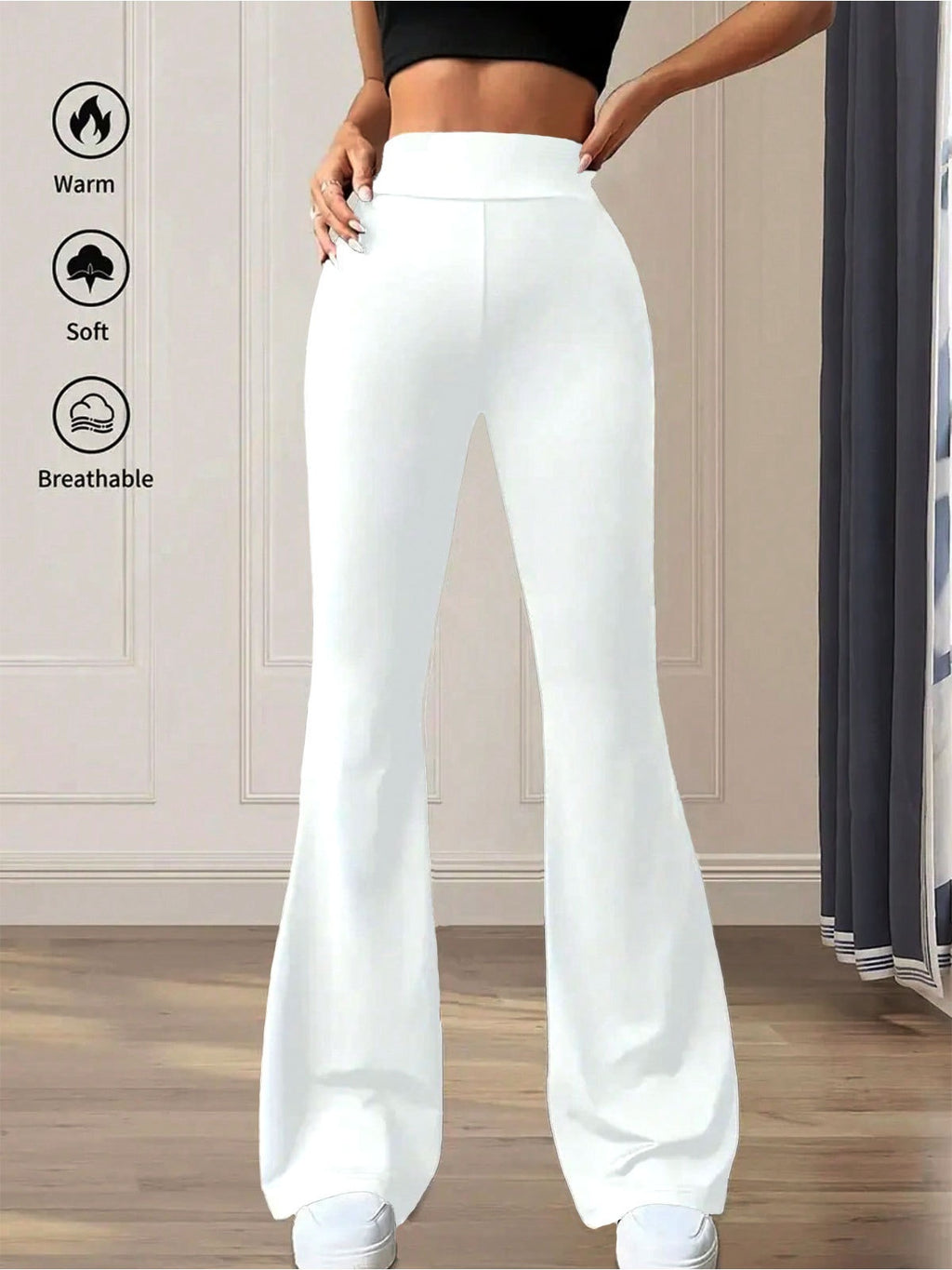 Women's High-Waisted Loose Floor-Length Casual Pants
