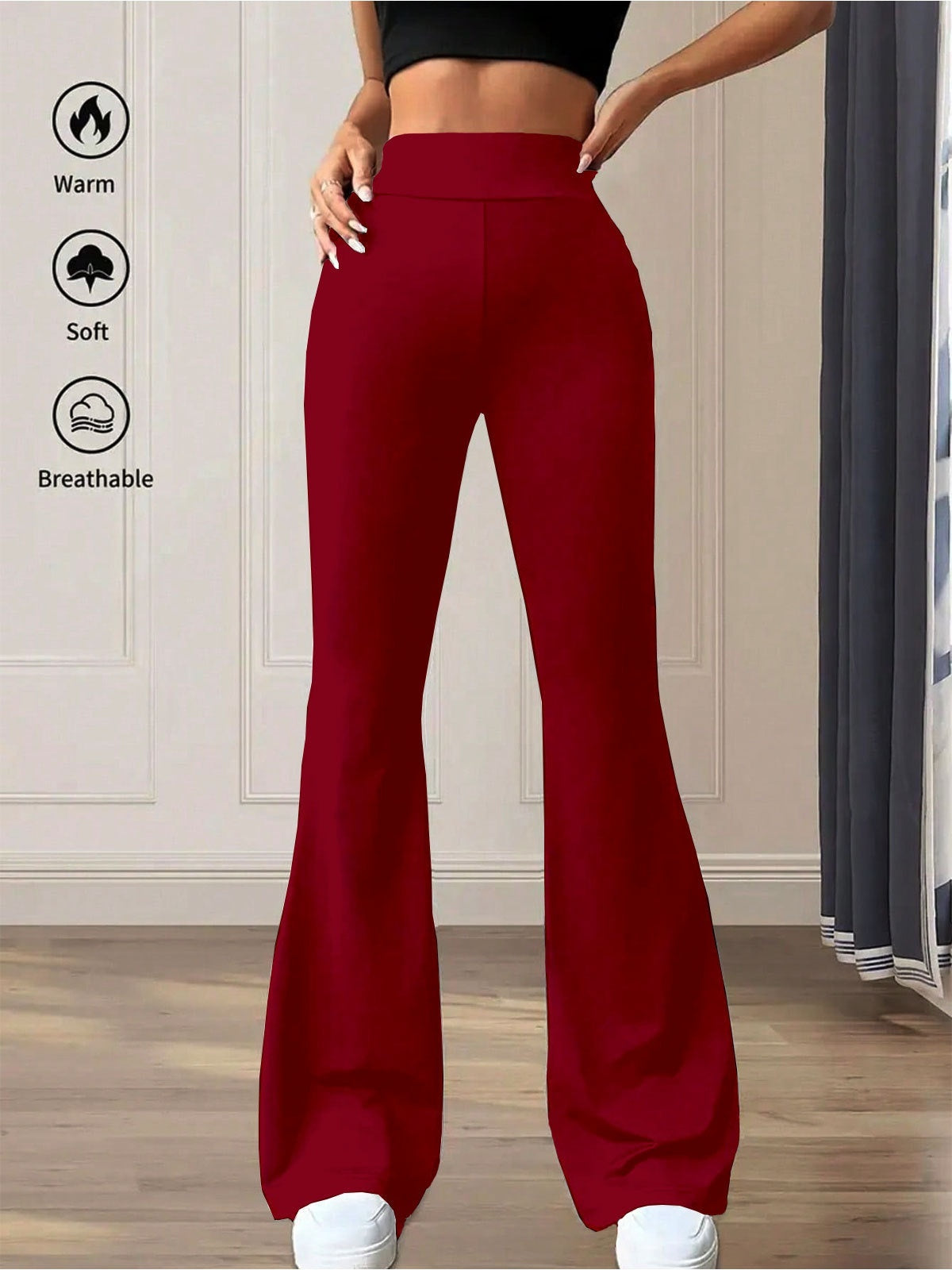 Women's High-Waisted Loose Floor-Length Casual Pants