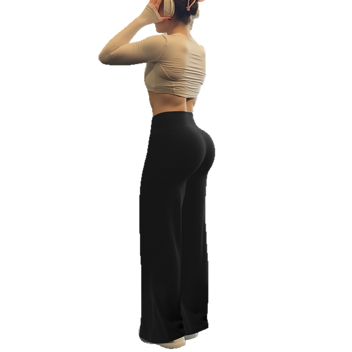 New High-waisted Slim-fit Wide-leg Butt-lifting Pants